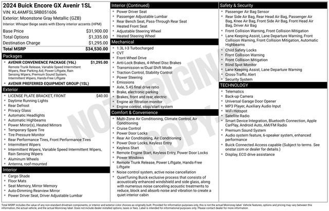 buick encore gx 2024 KL4AMFSL5RB051606 image buick encore gx 2024 KL4AMFSL5RB051606 image
